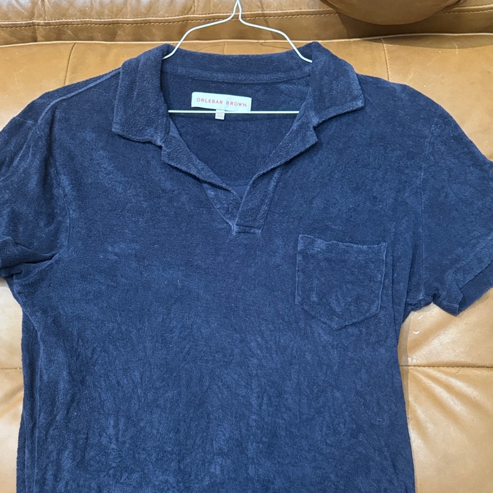 Orlebar Brown Men's Deep Blue Polo Shirt